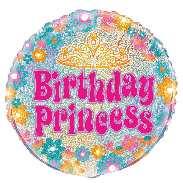 Prismatic Birthday Princess 45.7cm (18”) Foil Balloon